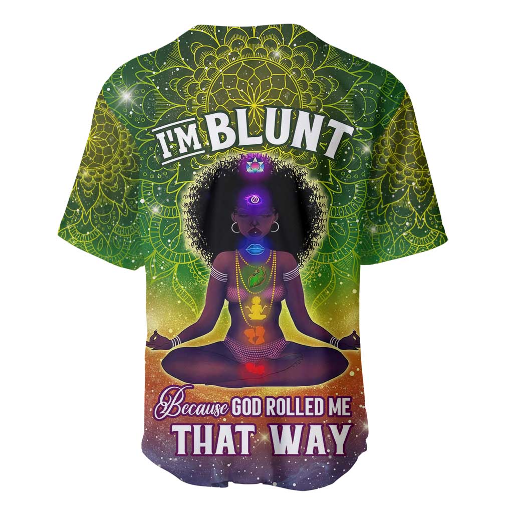 I'm Blunt African Baseball Jersey Black Women Mandala