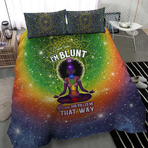 I'm Blunt African Bedding Set Black Women Mandala