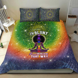 I'm Blunt African Bedding Set Black Women Mandala