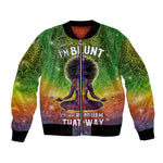 I'm Blunt African Bomber Jacket Black Women Mandala