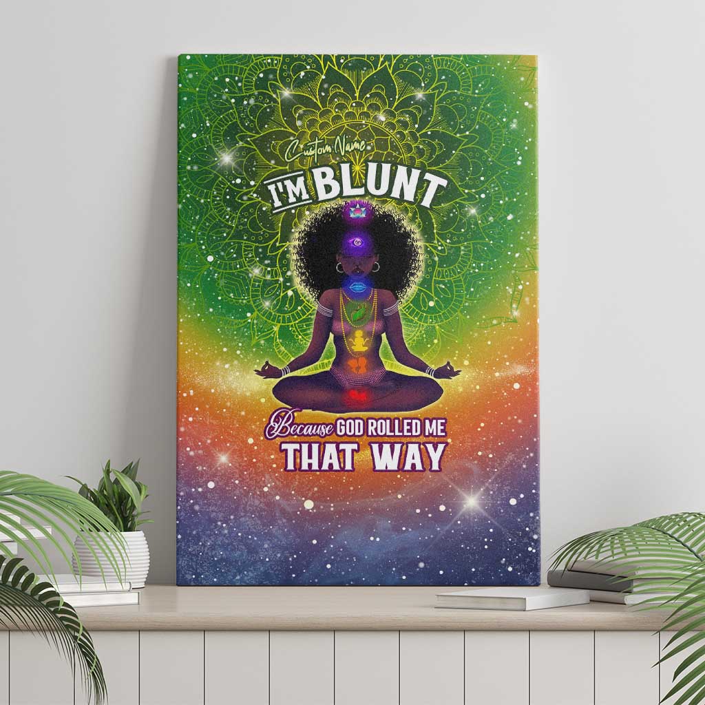 I'm Blunt African Canvas Wall Art Black Women Mandala