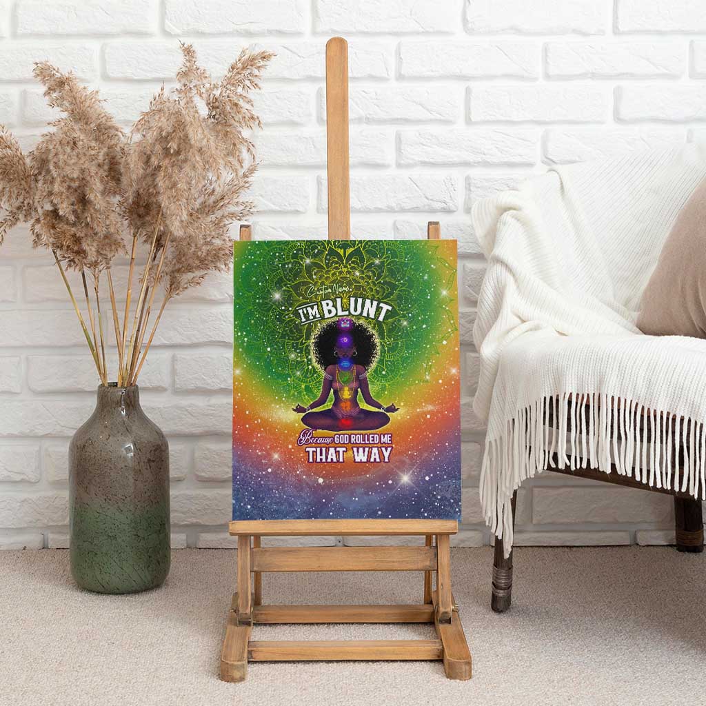 I'm Blunt African Canvas Wall Art Black Women Mandala