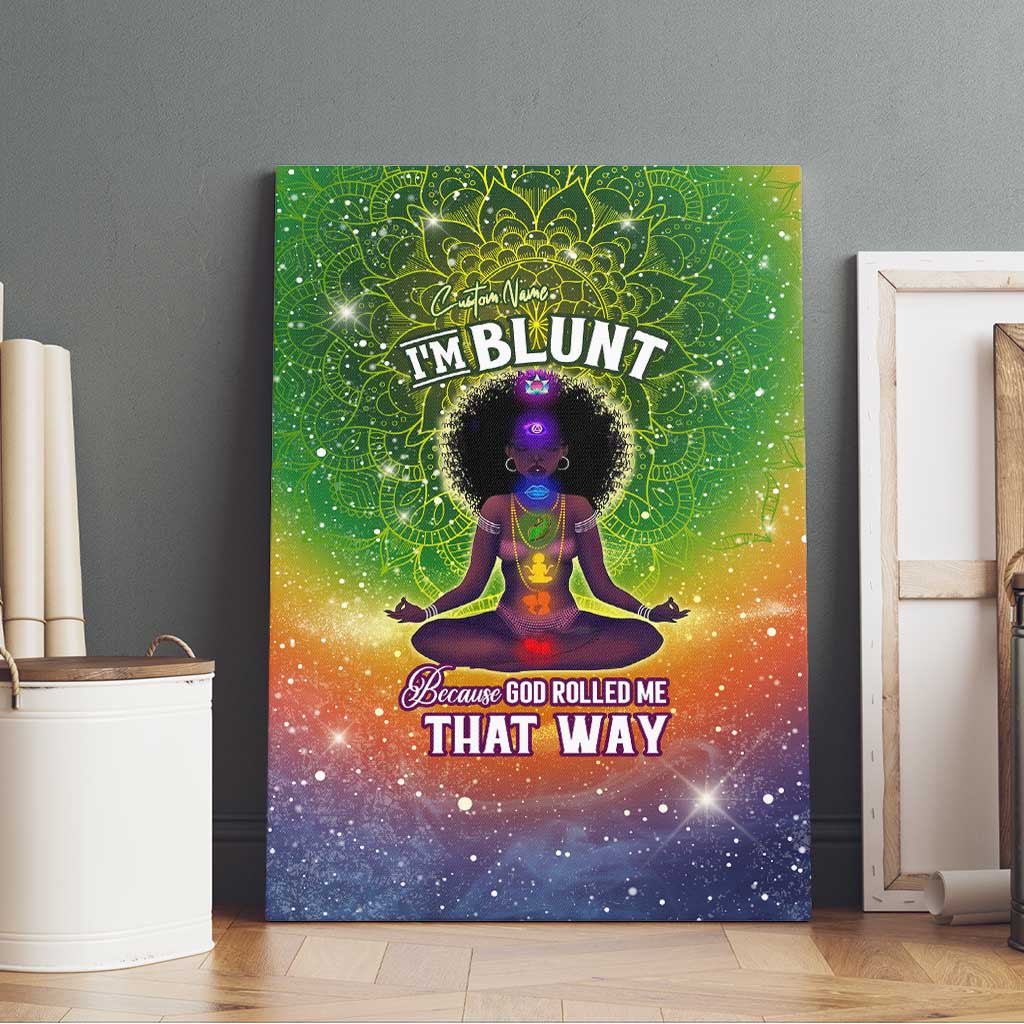 I'm Blunt African Canvas Wall Art Black Women Mandala