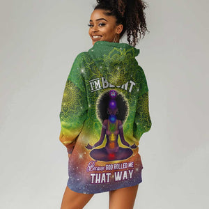 I'm Blunt African Hoodie Dress Black Women Mandala