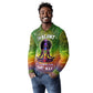 I'm Blunt African Long Sleeve Polo Shirt Black Women Mandala