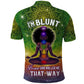 I'm Blunt African Polo Shirt Black Women Mandala