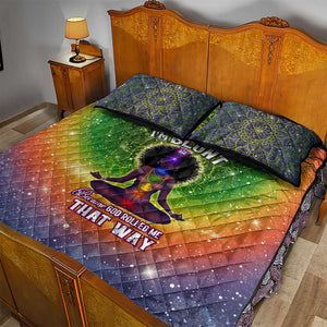 I'm Blunt African Quilt Bed Set Black Women Mandala