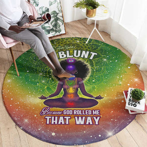 I'm Blunt African Round Carpet Black Women Mandala