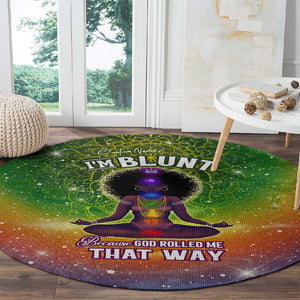 I'm Blunt African Round Carpet Black Women Mandala