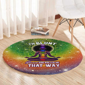 I'm Blunt African Round Carpet Black Women Mandala