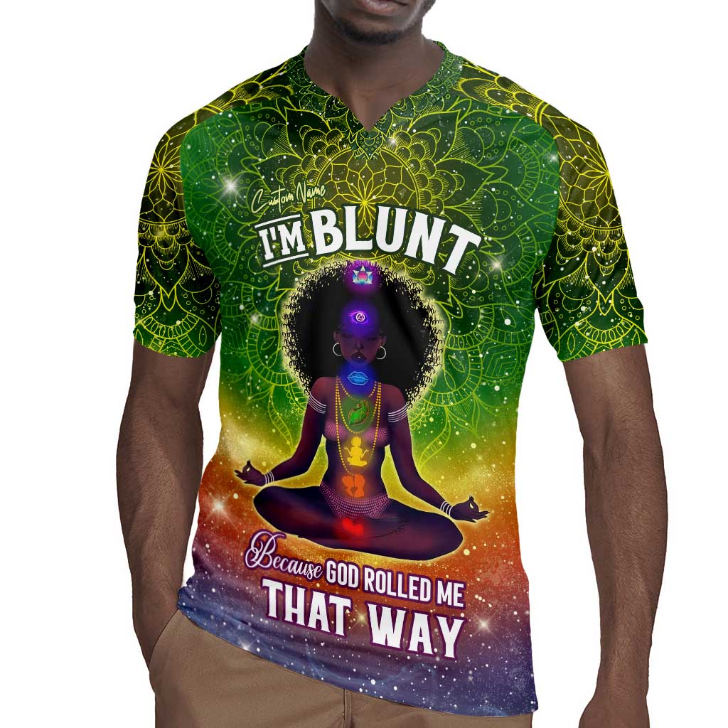 I'm Blunt African Rugby Jersey Black Women Mandala