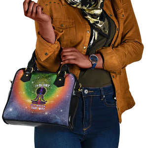 I'm Blunt African Shoulder Handbag Black Women Mandala