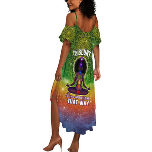 I'm Blunt African Summer Maxi Dress Black Women Mandala