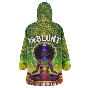 I'm Blunt African Wearable Blanket Hoodie Black Women Mandala