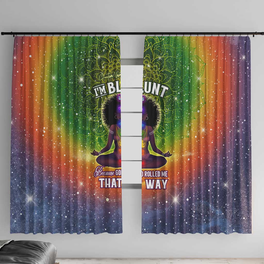 I'm Blunt African Window Curtain Black Women Mandala