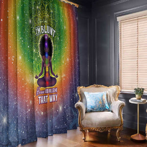 I'm Blunt African Window Curtain Black Women Mandala