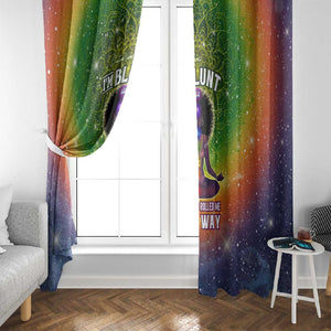 I'm Blunt African Window Curtain Black Women Mandala