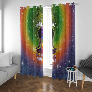 I'm Blunt African Window Curtain Black Women Mandala