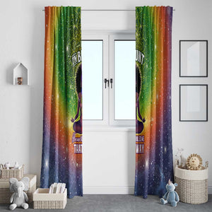 I'm Blunt African Window Curtain Black Women Mandala