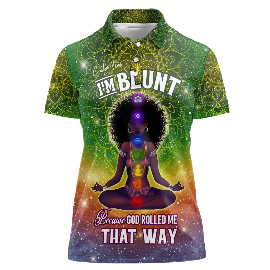 I'm Blunt African Women Polo Shirt Black Women Mandala