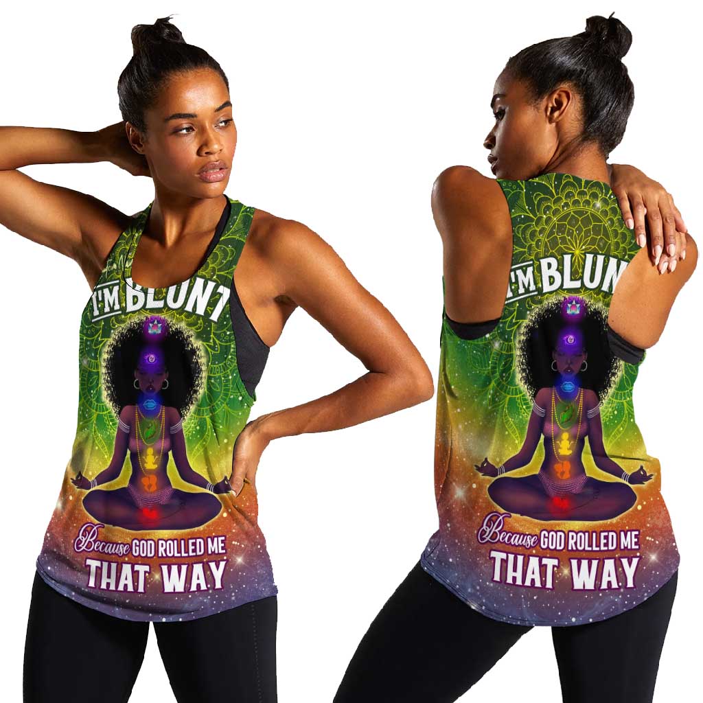 I'm Blunt African Women Racerback Tank Black Women Mandala