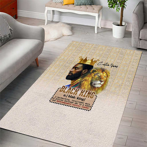 Lion Black King Area Rug African Heritage