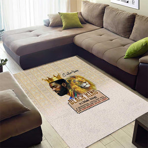 Lion Black King Area Rug African Heritage