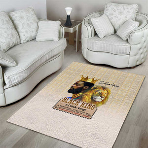 Lion Black King Area Rug African Heritage