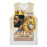 Lion Black King Basketball Jersey African Heritage DT02