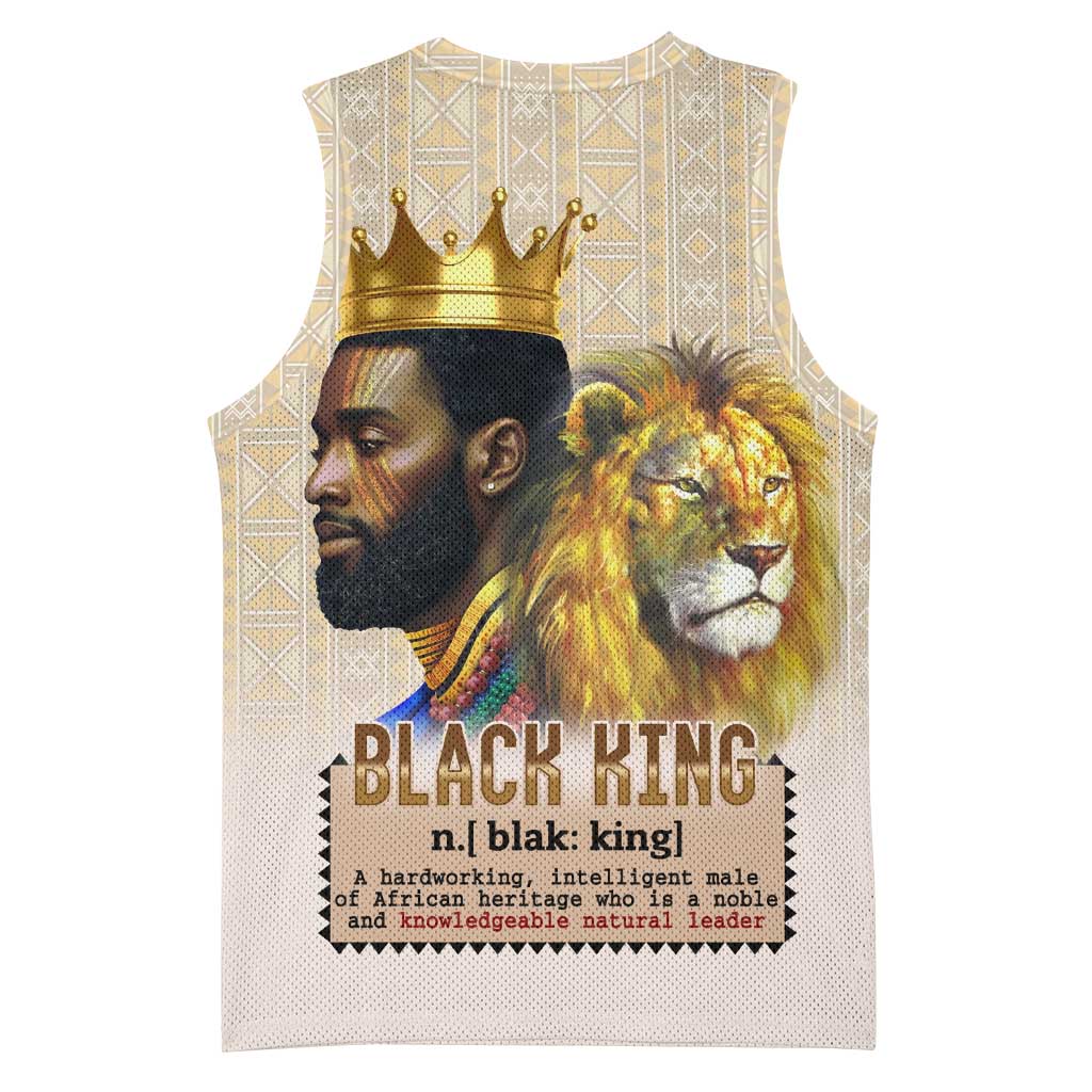Lion Black King Basketball Jersey African Heritage DT02