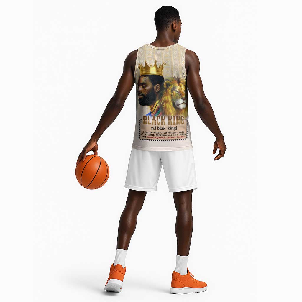 Lion Black King Basketball Jersey African Heritage DT02