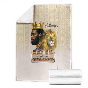 Lion Black King Blanket African Heritage