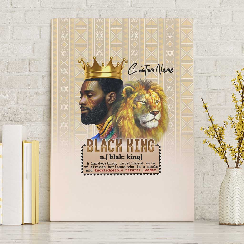 Lion Black King Canvas Wall Art African Heritage