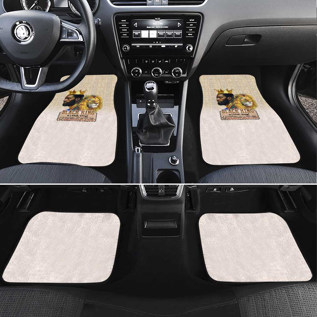 Lion Black King Car Mats African Heritage