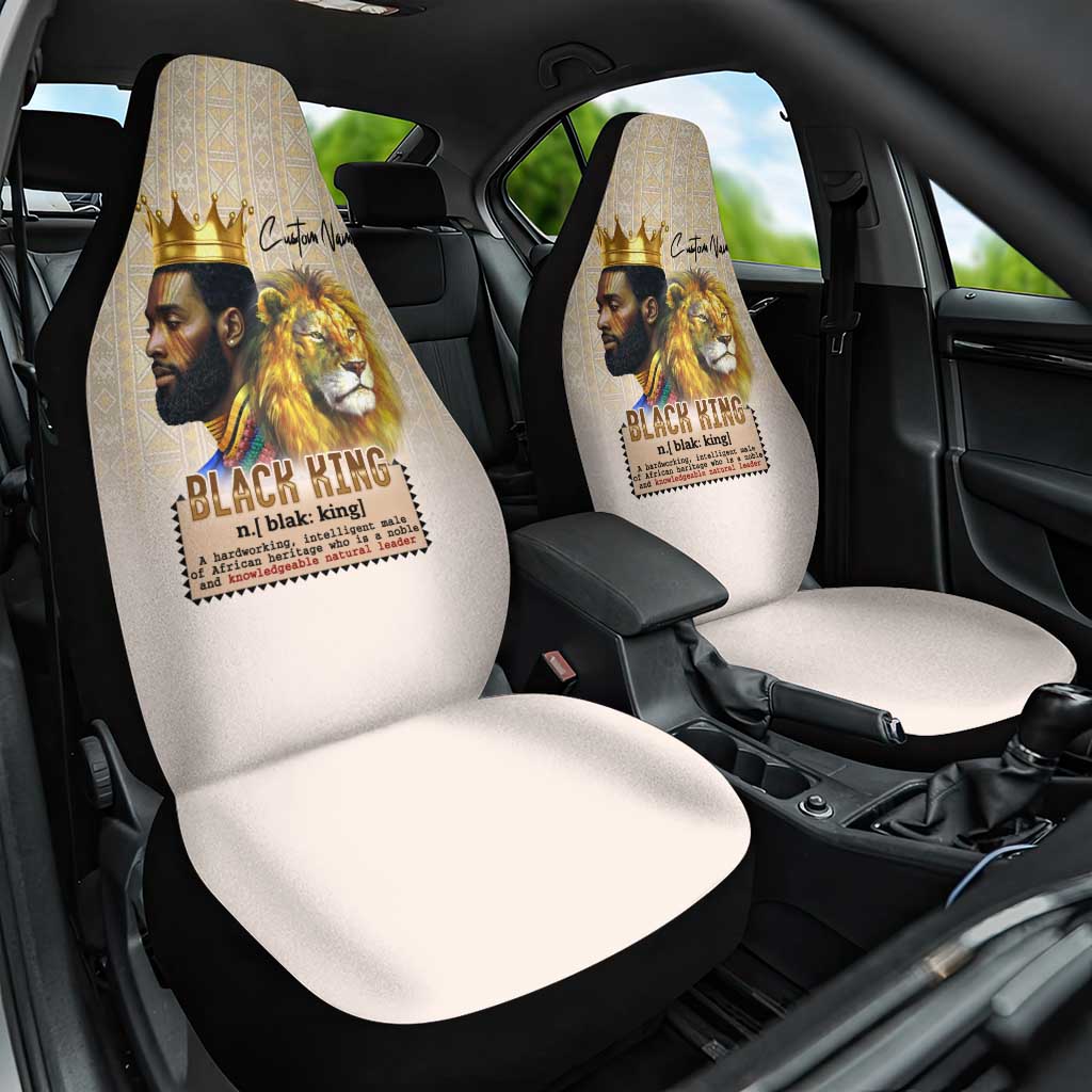 Lion Black King Car Seat Cover African Heritage