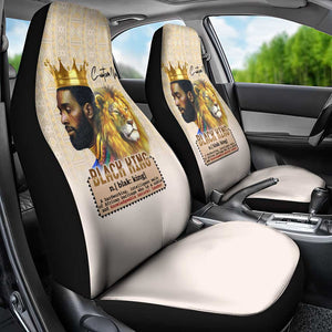 Lion Black King Car Seat Cover African Heritage