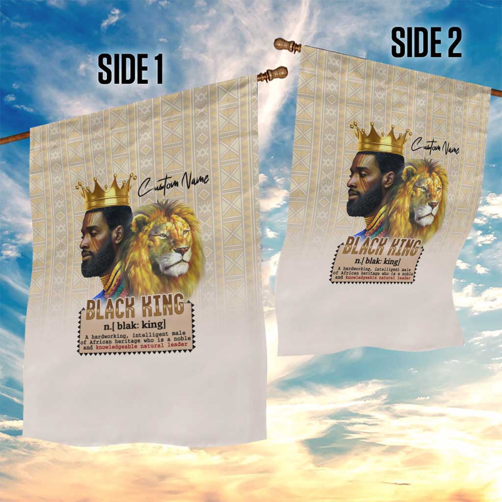 Lion Black King Garden Flag African Heritage