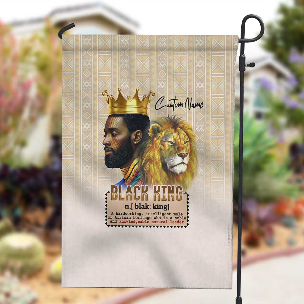Lion Black King Garden Flag African Heritage