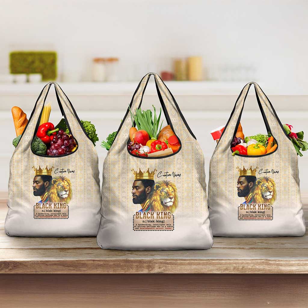 Lion Black King Grocery Bag African Heritage
