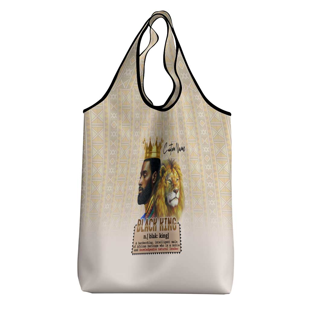 Lion Black King Grocery Bag African Heritage