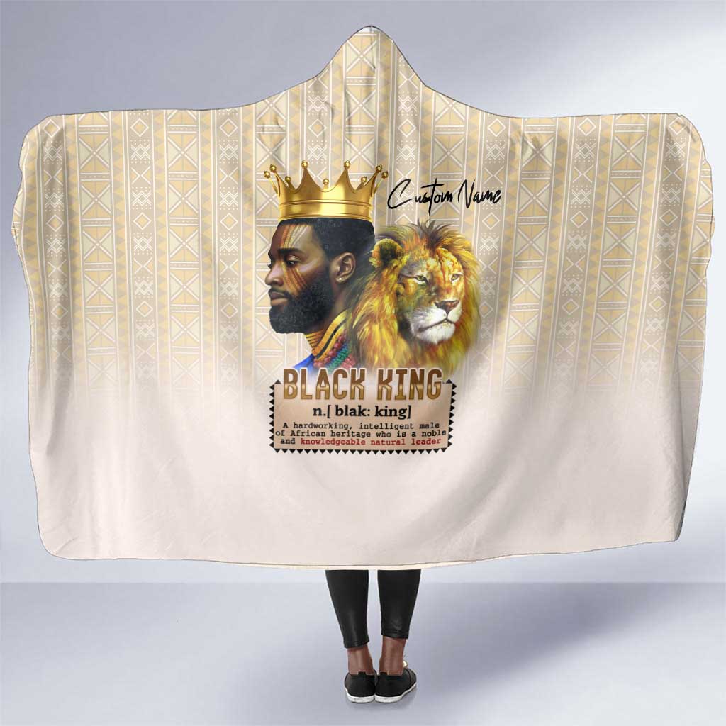 Lion Black King Hooded Blanket African Heritage