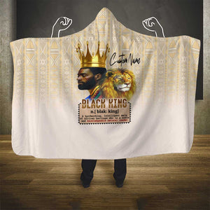 Lion Black King Hooded Blanket African Heritage