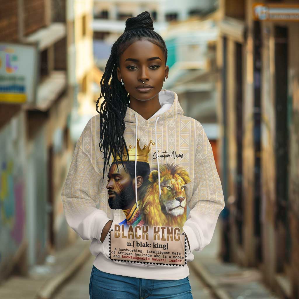 Lion Black King Hoodie African Heritage