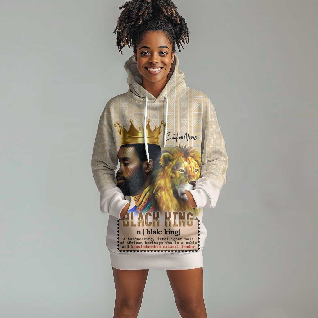 Lion Black King Hoodie Dress African Heritage