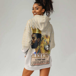 Lion Black King Hoodie Dress African Heritage