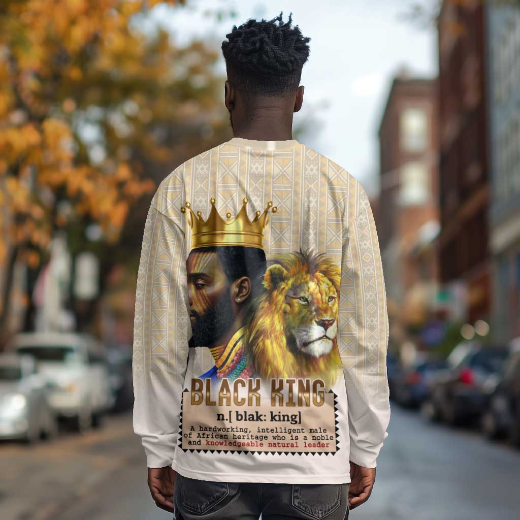 Lion Black King Long Sleeve Shirt African Heritage DT02