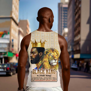 Lion Black King Men Tank Top African Heritage