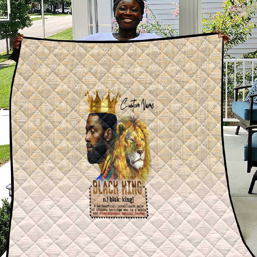 Lion Black King Quilt African Heritage