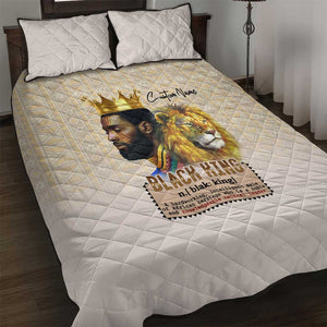 Lion Black King Quilt Bed Set African Heritage