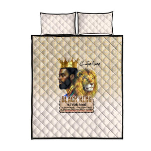 Lion Black King Quilt Bed Set African Heritage